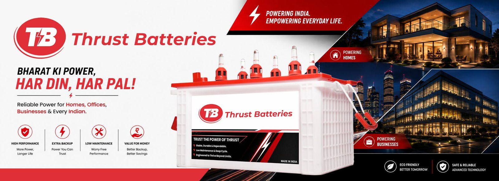 Engineered to Thrive Beyond Limits - Inverter & Home Backup Batteries