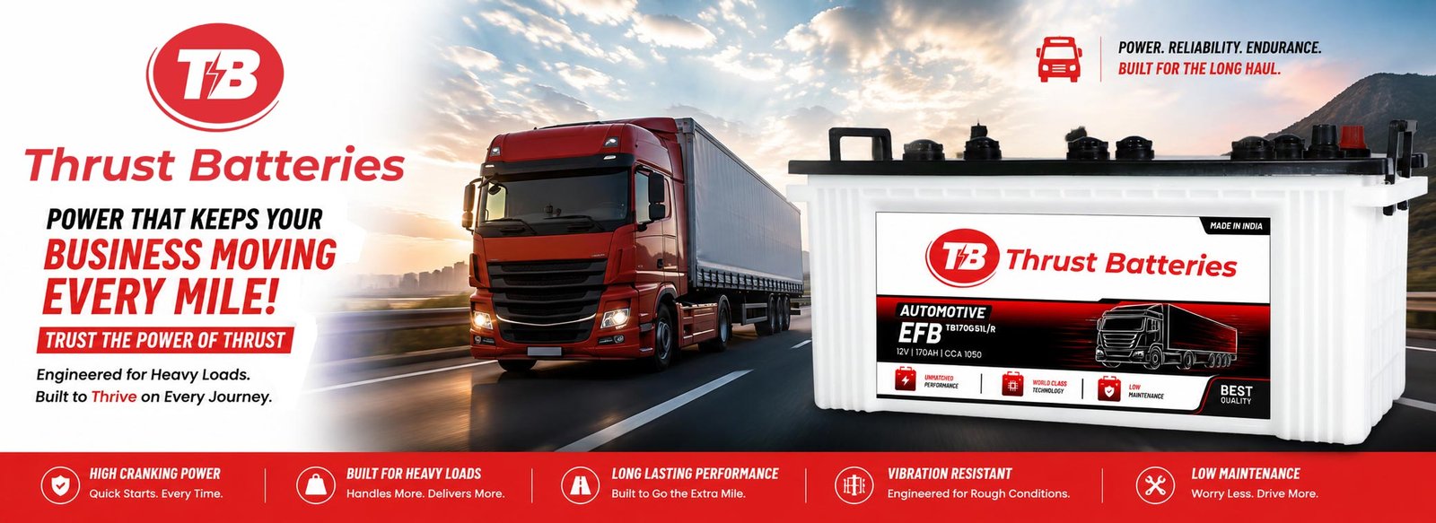 Stable, Durable & Dependable - Heavy Duty Truck Batteries