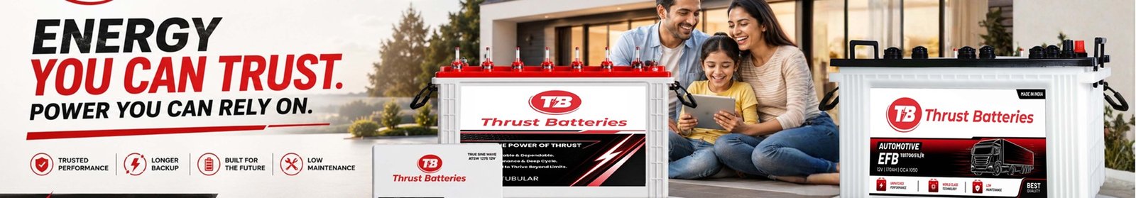 Thrust Batteries product range